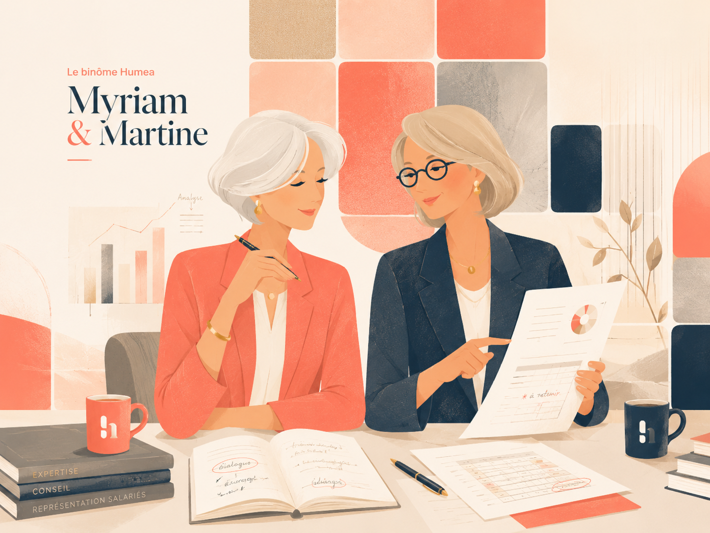 Myriam Jalti et Martine Stuber, expertes-comptables HUMEA